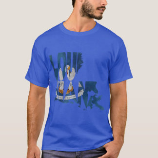 Typografisk kartflagga t shirt