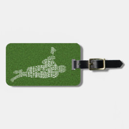 Typografisk Lacrosse Player-Anpassningsbar - stopp Bagagebricka