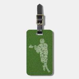 Typografisk Lacrosse Player-Anpassningsbar - stopp Bagagebricka