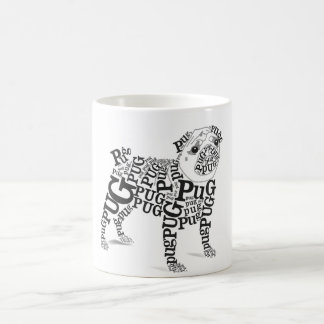 Typografisk mops kaffemugg
