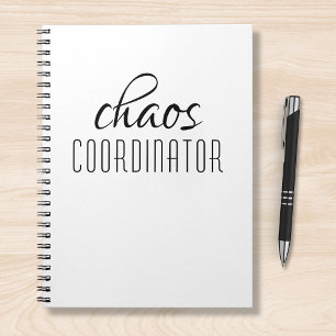 Typografisk text för Chaos-koordinator Anteckningsbok