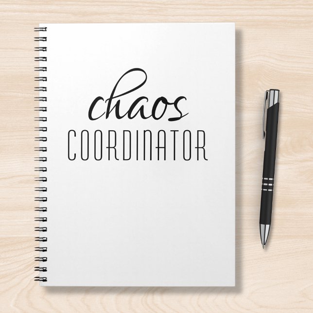 Typografisk text för Chaos-koordinator Anteckningsbok (Skapare uppladdad)