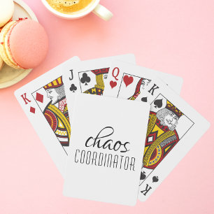 Typografisk text för Chaos-koordinator Casinokort
