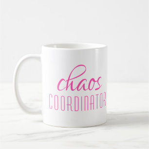 Typografisk text för Chaos-koordinator Kaffemugg