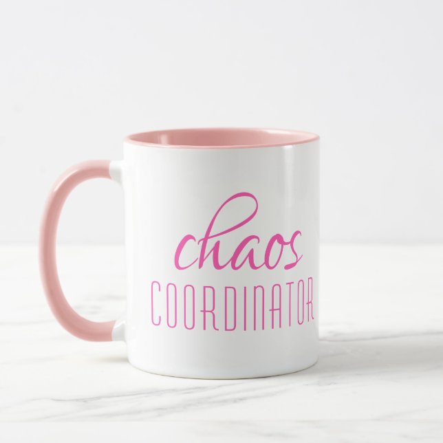 Typografisk text för Chaos-koordinator Mugg (Vänster)