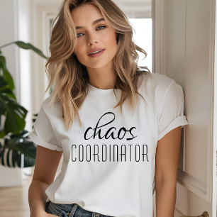 Typografisk text för Chaos-koordinator T Shirt