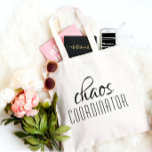 Typografisk text för Chaos-koordinator Tygkasse<br><div class="desc">En enkel utformning av "kaoskoordinator" i en roligt svart typografisk text. Perfekt för mamma,  lärare,  idrottsteam eller chef.</div>