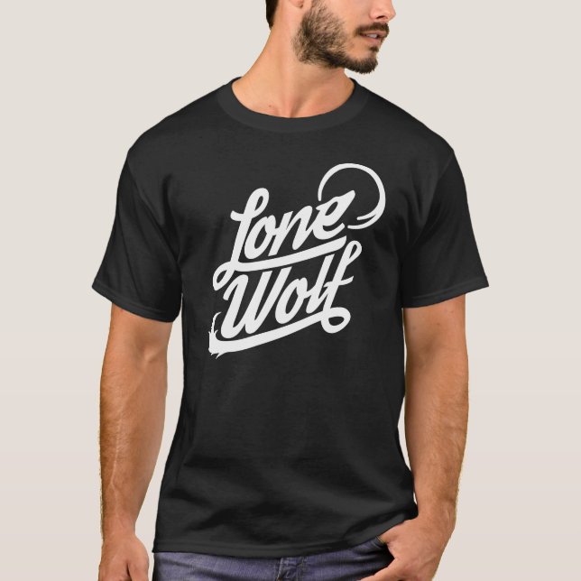 Typografisk utslagsplats för Lone varg T-shirt (Framsida)