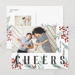 Typografiska botanicals Photo Cheers Helg Vykort