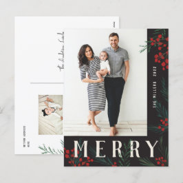 Typografiska botanicals Photo Merry Helg Vykort