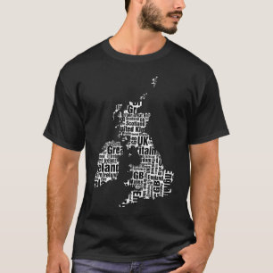 Typografiska brittiska Isles. T-shirt