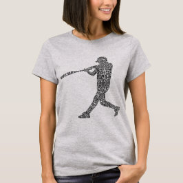 Typografiska fotbollsspelare t-shirt