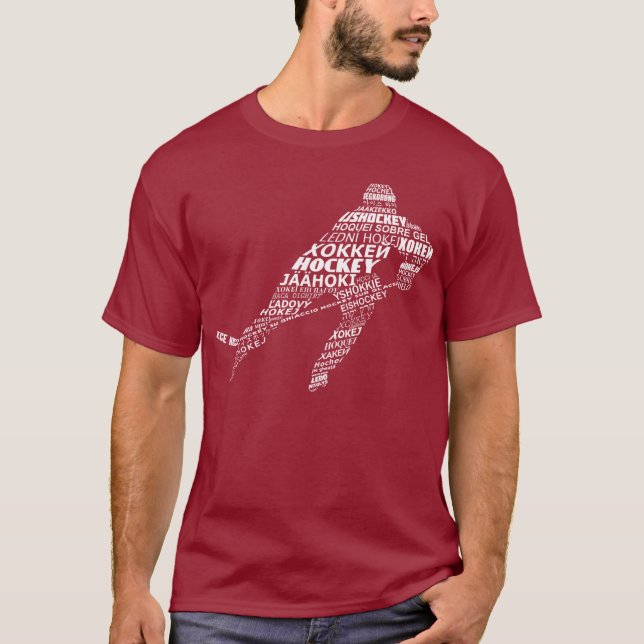 Typografiska Hockey Languages T Shirt (Framsida)