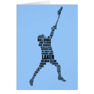 Typografiskt hälsningskort för Lacrosse Player-spe