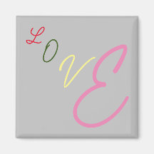 Typografiskt Kärlek Magnet