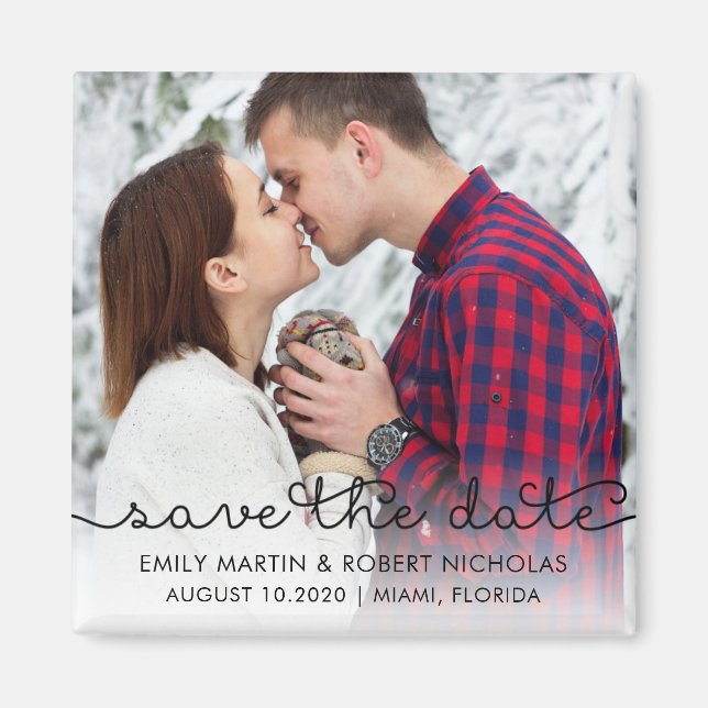 Typografispara daterabröllopmagneten magnet (Framsidan)