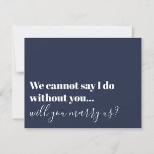 Typograftjänstemän Frieri inbjudan till Marry Us