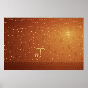 Typographic Rain 2 Poster