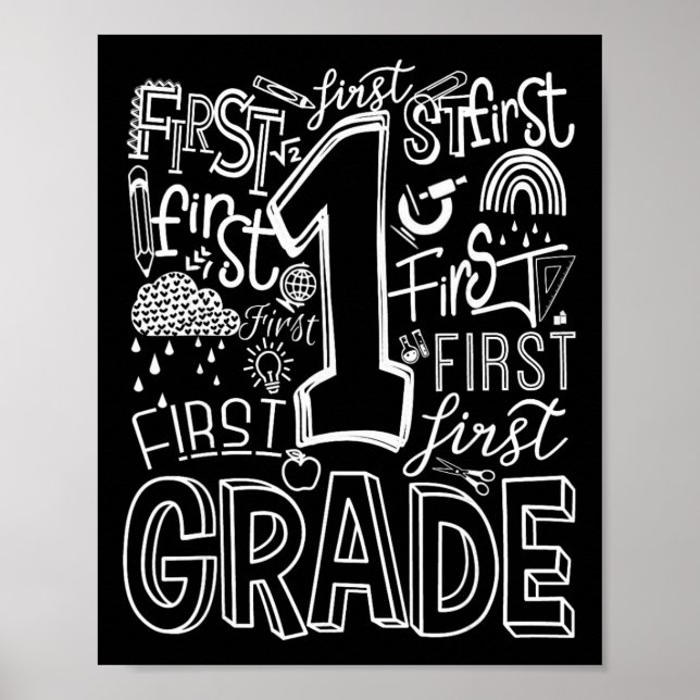 Typography 1st Grade Team Student Teacher  Poster (Framsidan)
