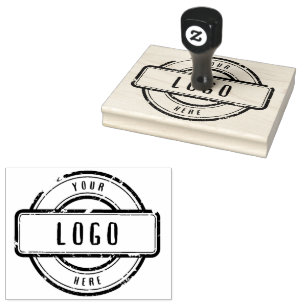 Typography Anpassningsbar Business Logotyp Rubber Stämpel