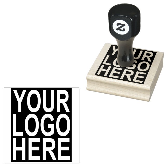 Typography Anpassningsbar Business Logotyp Rubber  Stämpel (Stämplad)