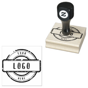 Typography Anpassningsbar Business Logotyp Rubber Stämpel