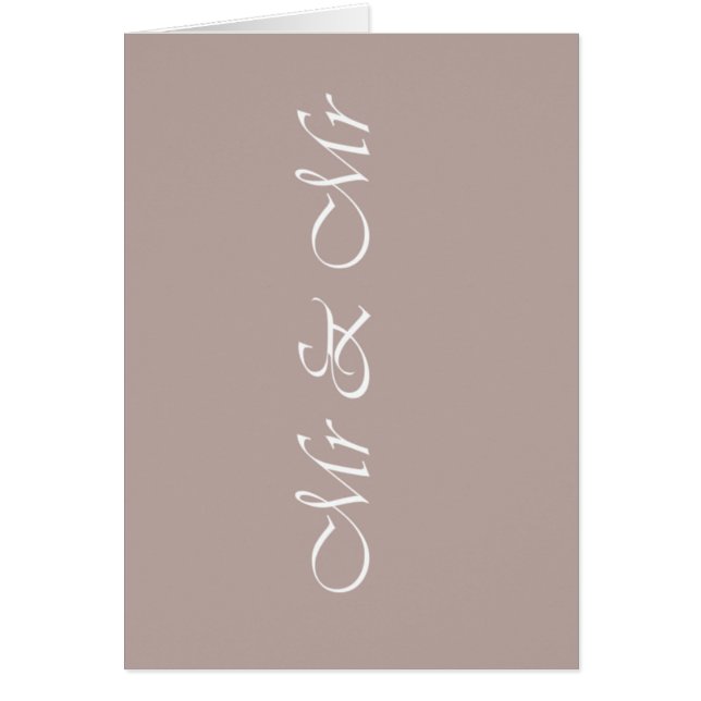 & Typography Beige Hälsningskort (Framsidan)