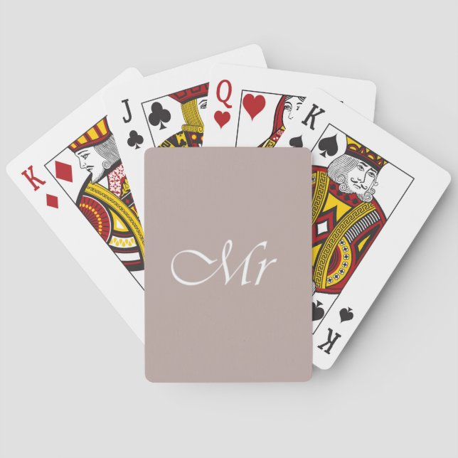 Typography Beige Spelkort (Baksidan)