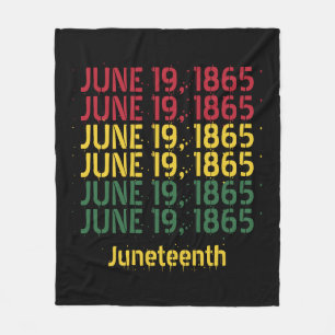 Typography Black History June 19 1865 Junttonde Fleecefilt