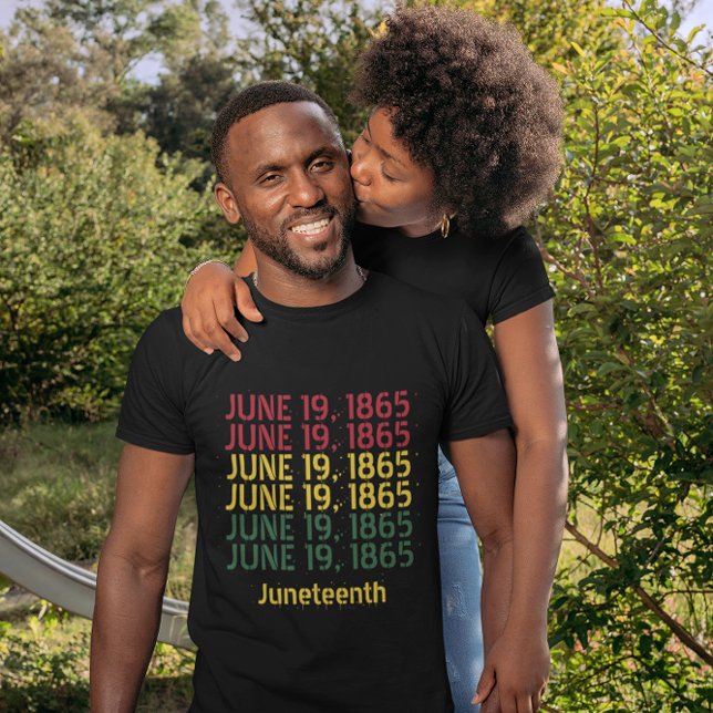 Typography Black History June 19 1865 Junttonde T Shirt (Skapare uppladdad)