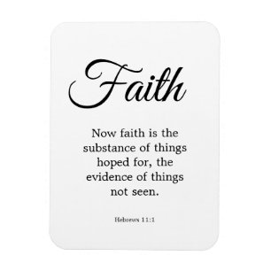 Typography Faith är substans Scripture Magnet