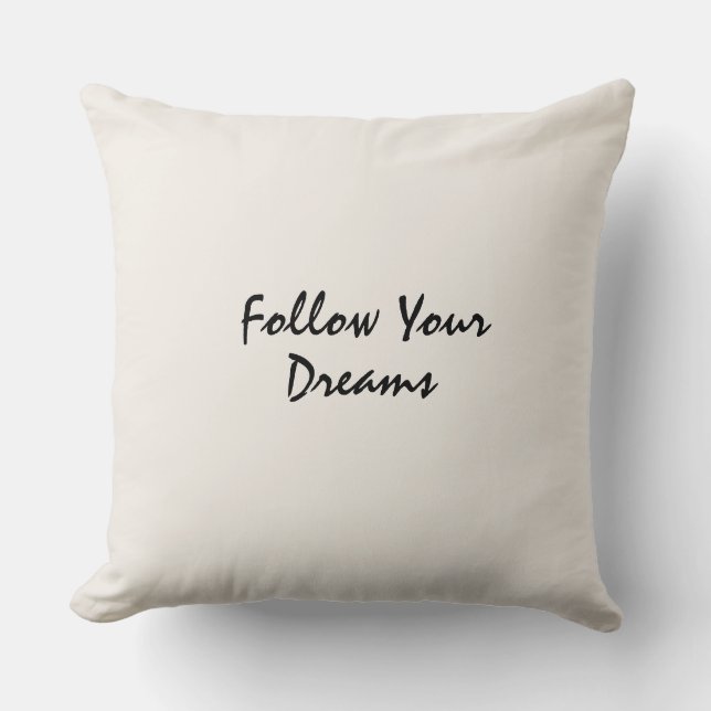  Typography motivated elegant  quote Kudde (Framsida)