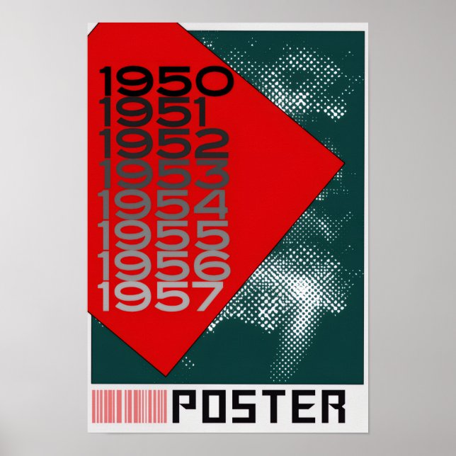 Typography Poster Modern Retro Art Mid-Century (Framsidan)