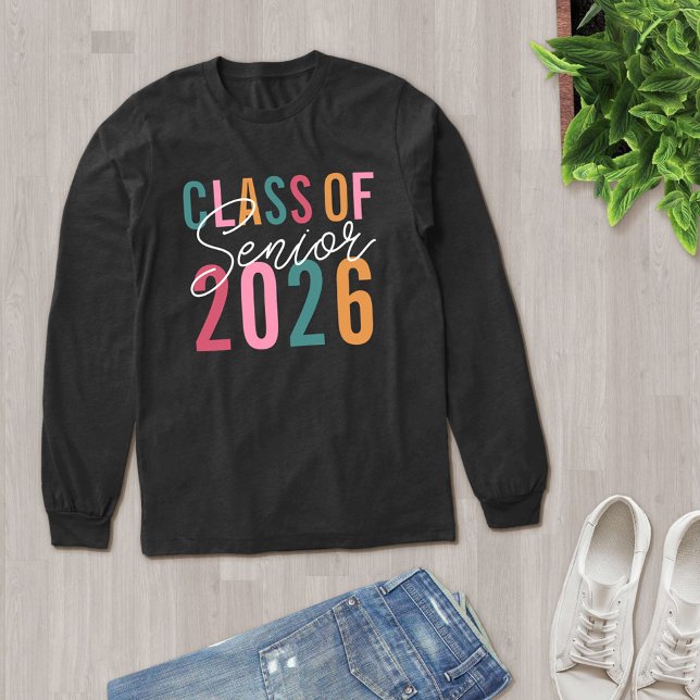 Typography Senior Class of 2026 T Shirt (Skapare uppladdad)
