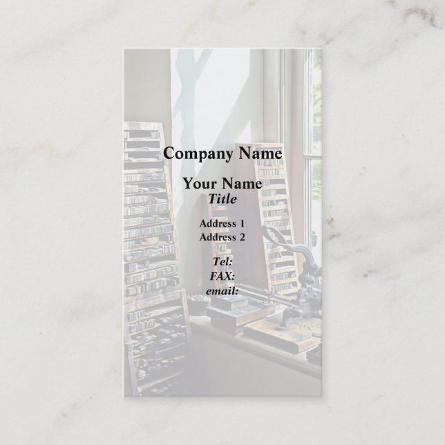 Typsnitt efter fönster för utskriftsköp visitkort (Framsida)