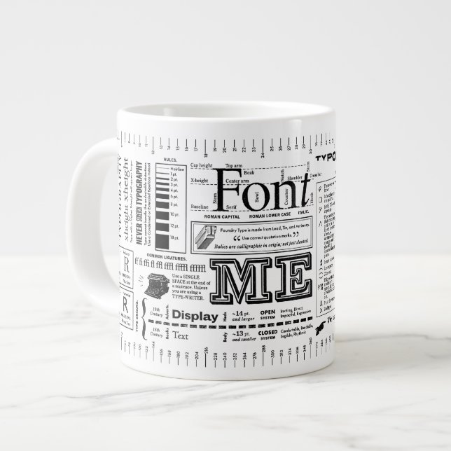 Typsnitt Me Typografi ExtraBold Edition Jumbo Mugg (Framsida vänster)