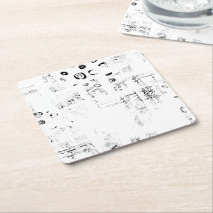 typsnitt, musik, monokrom, cirkel, mönster, monokr underlägg papper kvadrat