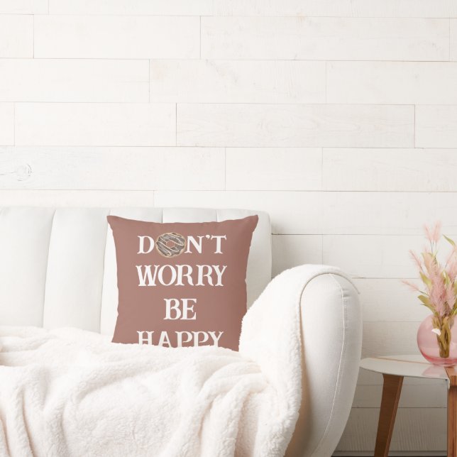 Typsnitts Kastkudde Don't Worry Be Happy Kudde (Soffa)