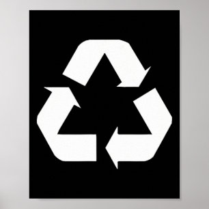 Typsnittsdesign för klickvit Återvinna, Grönt, sta Poster