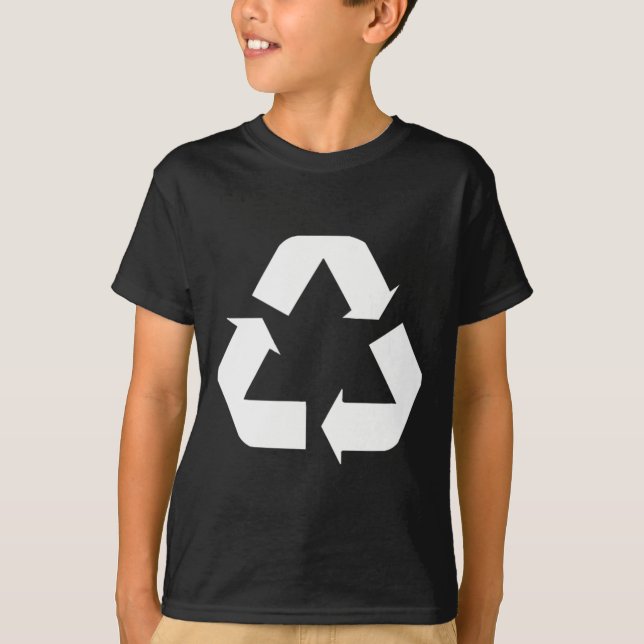 Typsnittsdesign för klickvit Återvinna, Grönt, sta T Shirt (Framsida)