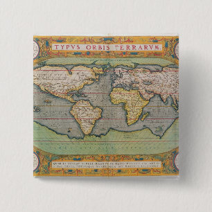 Typus Orbis Terrarum, karta av världen Knapp