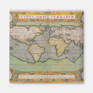 Typus Orbis Terrarum, karta i världen Magnet