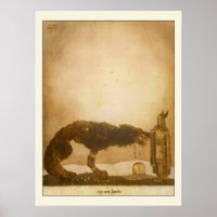 Tyr och Fenrir från John Bauer