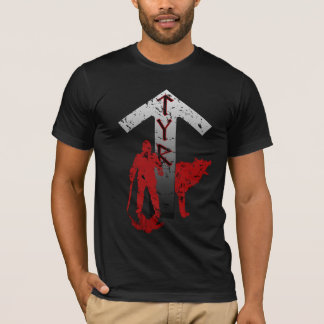 Tyr och Fenrir runaskjorta T Shirt