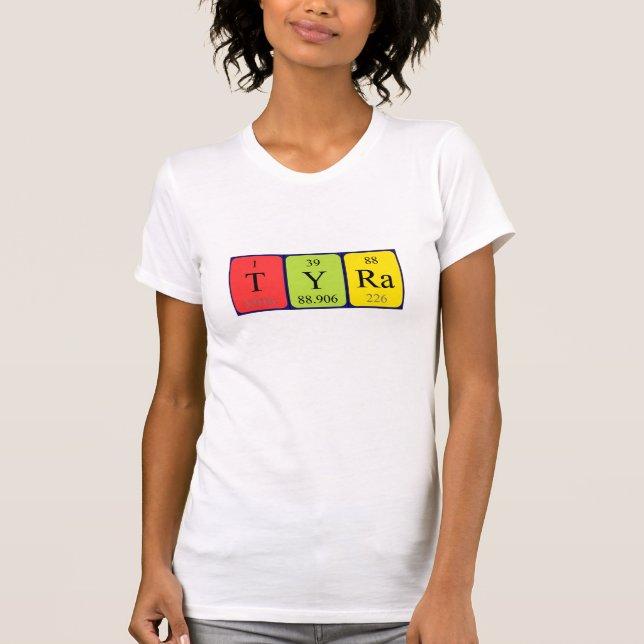 Tyra Periodisk skjorta bord namn T-shirt (Framsida)