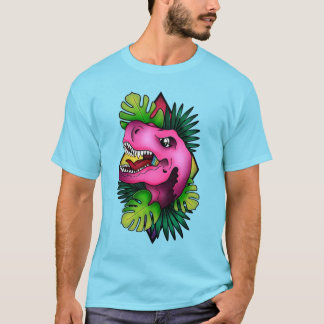 Tyranicorn Rosa Dino - Blå T Shirt