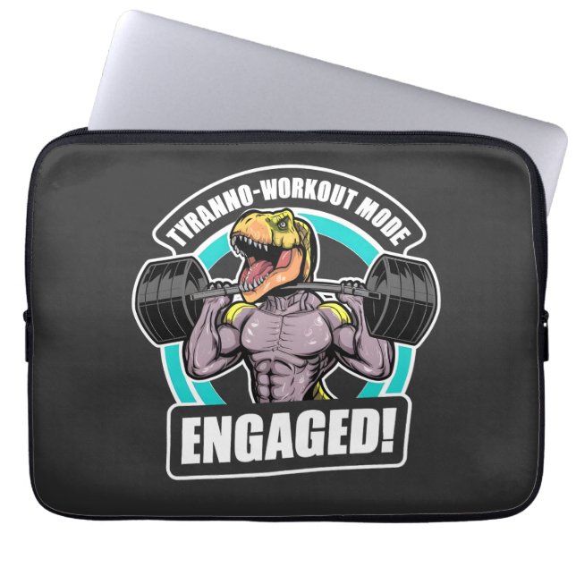 Tyranno-arbetsläge med T Rex Workout Fitness Laptop Fodral (Framsidan)