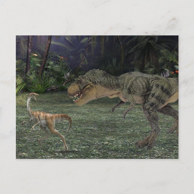Tyrannosaurs Dinosaur Landskapsvy Vykort (Framsida)