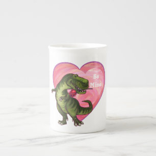 Tyrannosaurus Alla hjärtans dag Benporslin Mugg