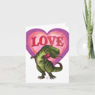 Tyrannosaurus Alla hjärtans dag Helgkort